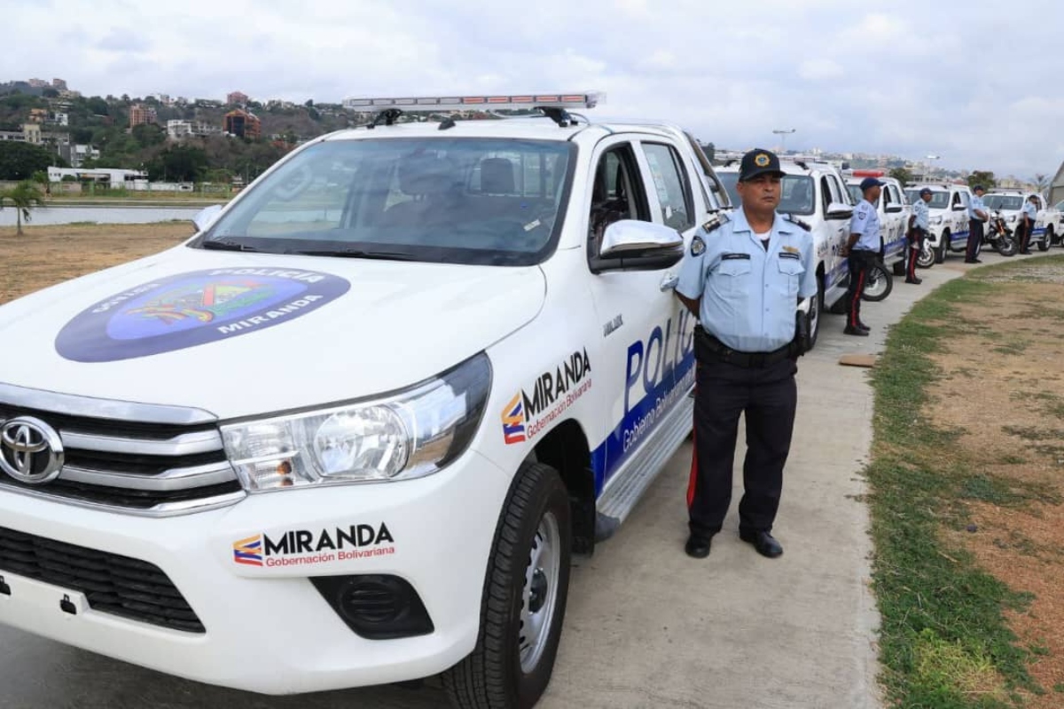 Policía de Miranda recibe nuevas patrullas y equipos tecnológicos