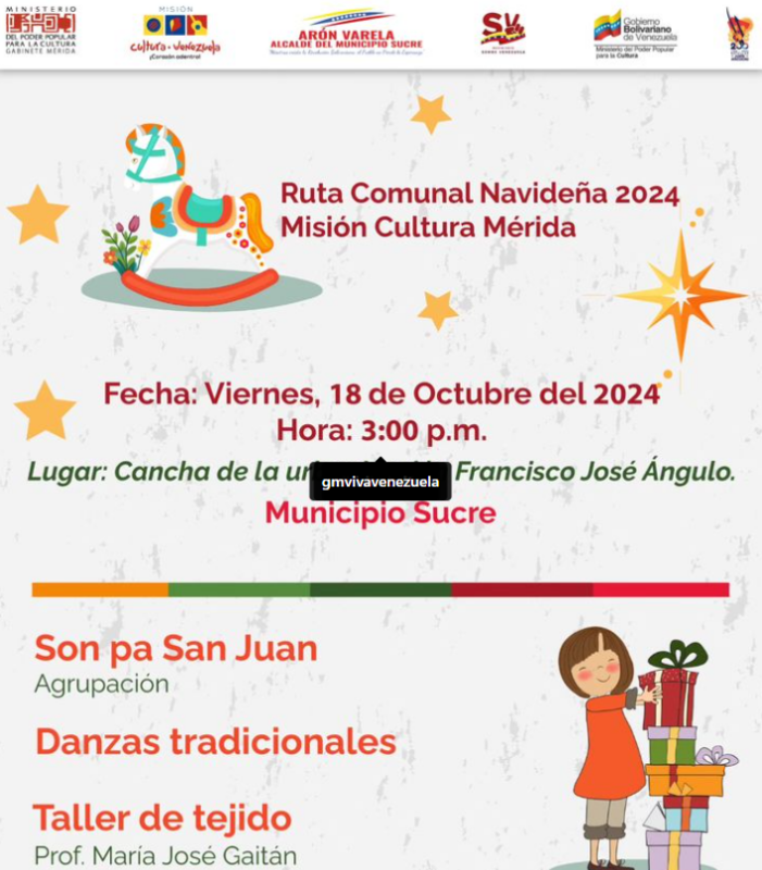 Inicia Ruta Comunal Navideña en el estado Mérida