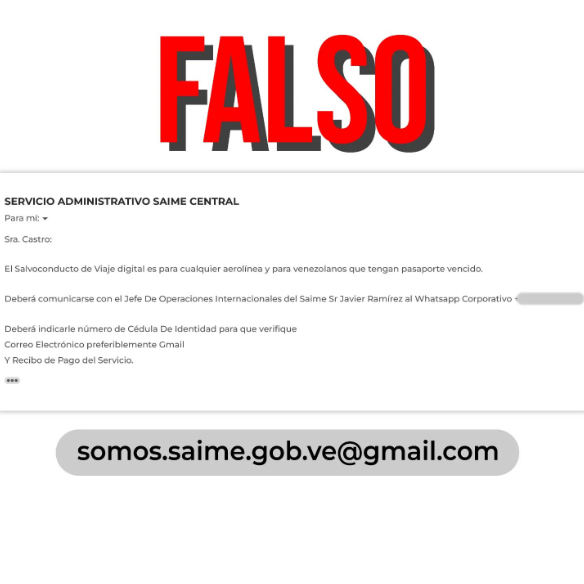 Saime alerta sobre estafas por trámite de pasaporte vencido