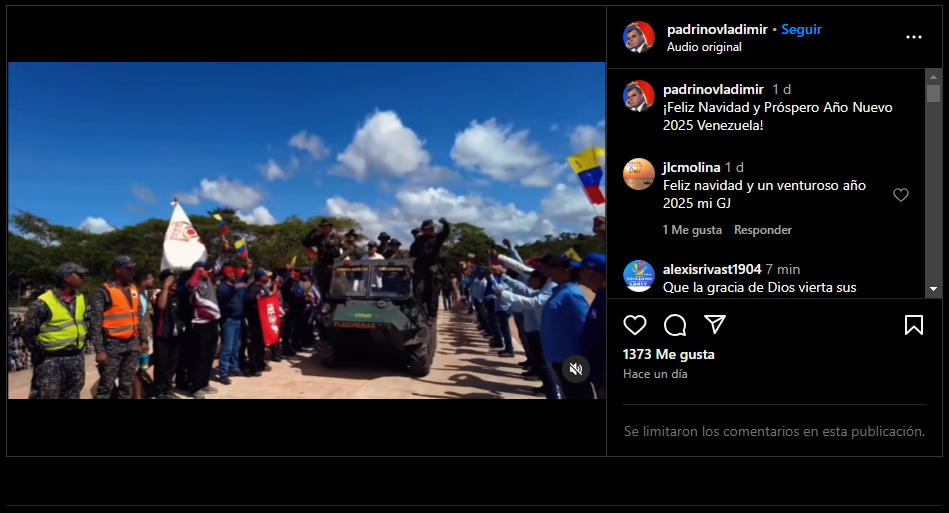 FANB pide bendiciones para Venezuela en este 2025