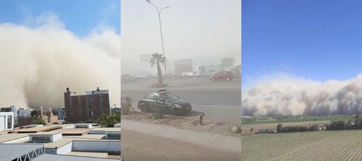 Inesperada tormenta de arena cubrió el sur de Perú