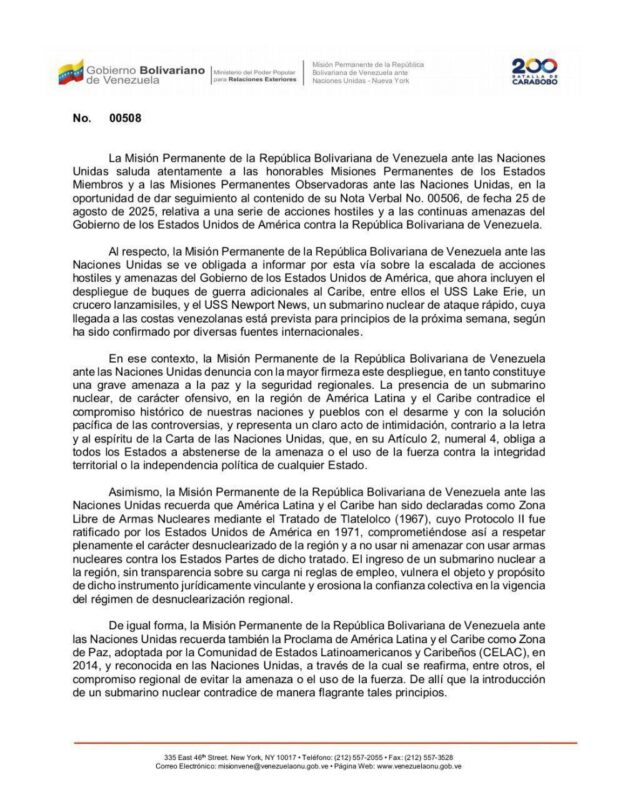 Venezuela se para firme