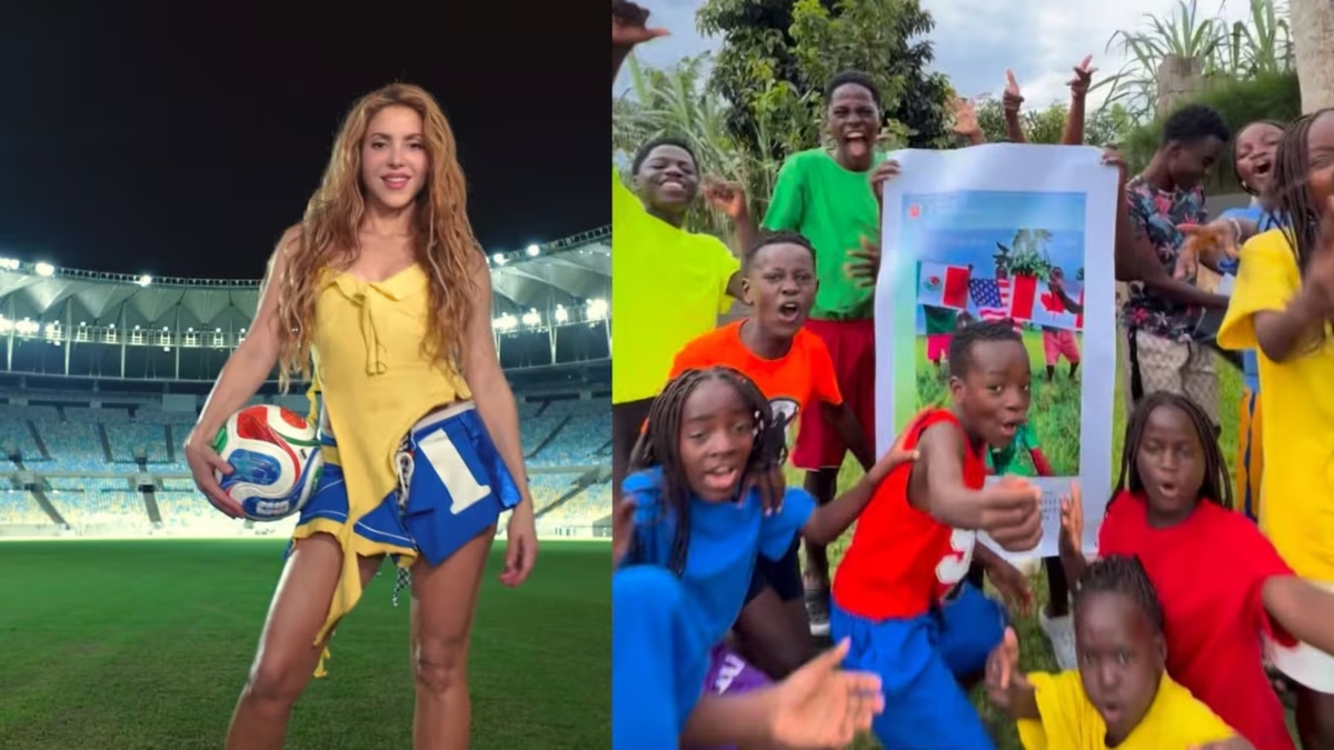 Shakira invita a niños de uganda a bailar junto a ella en final del Mundial