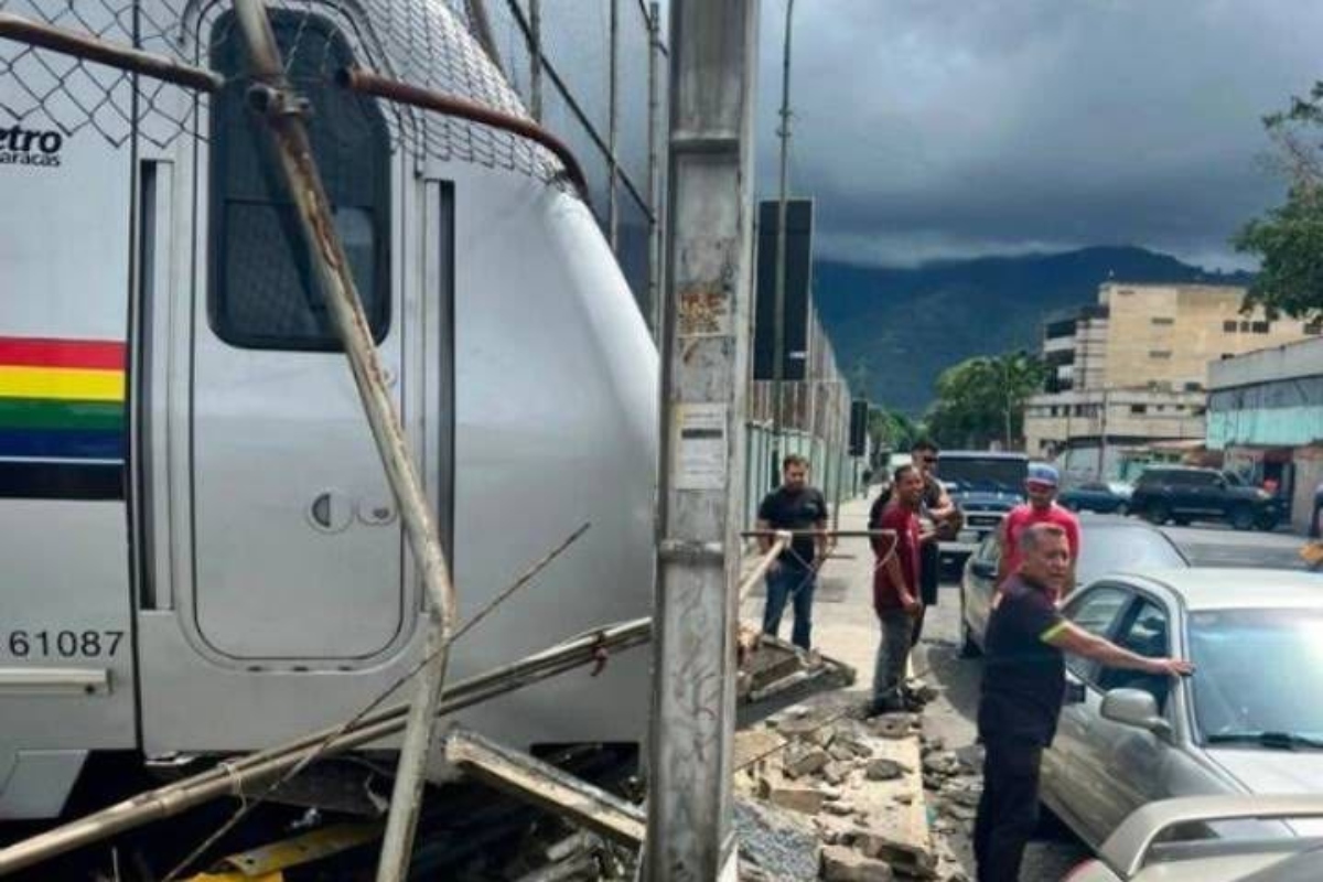 Metro de Caracas reporta descarrilamiento de un tren en el patio de Propatria