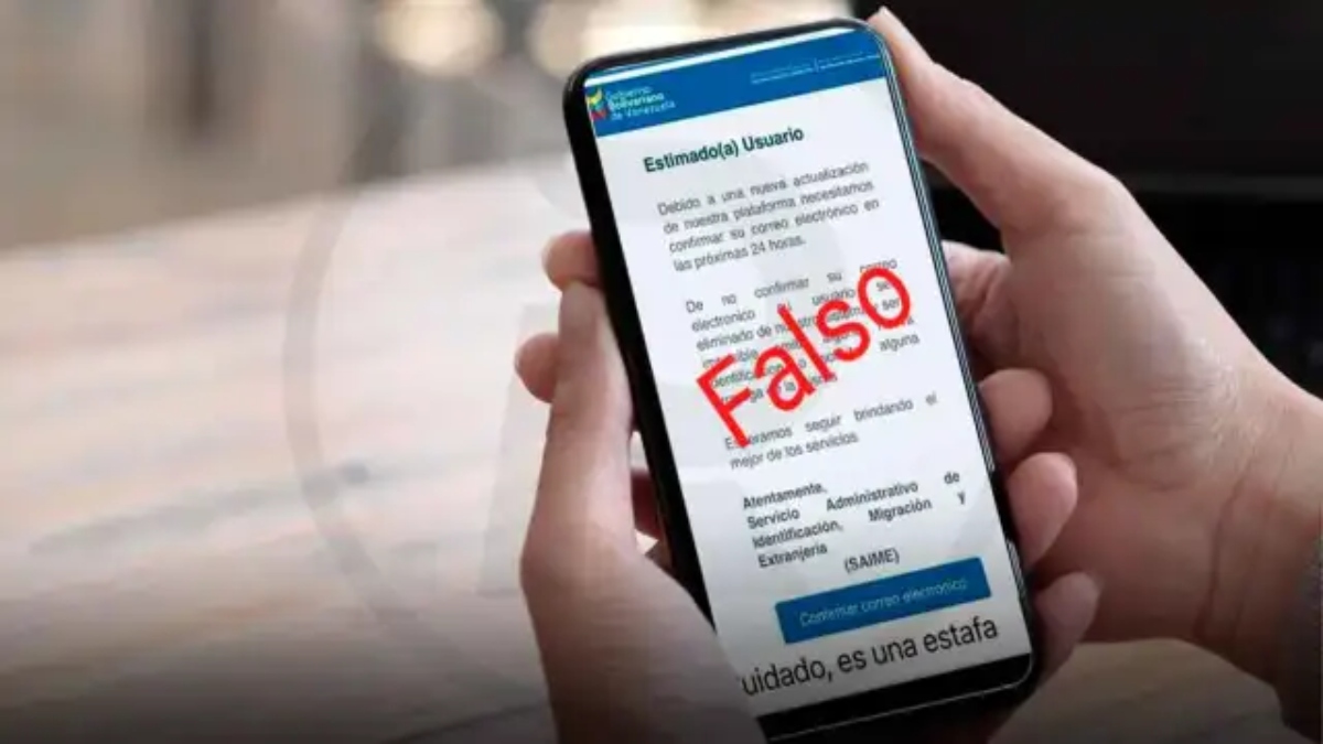 Saime alerta sobre correos electrónicos falsos que buscan estafar a los usuarios