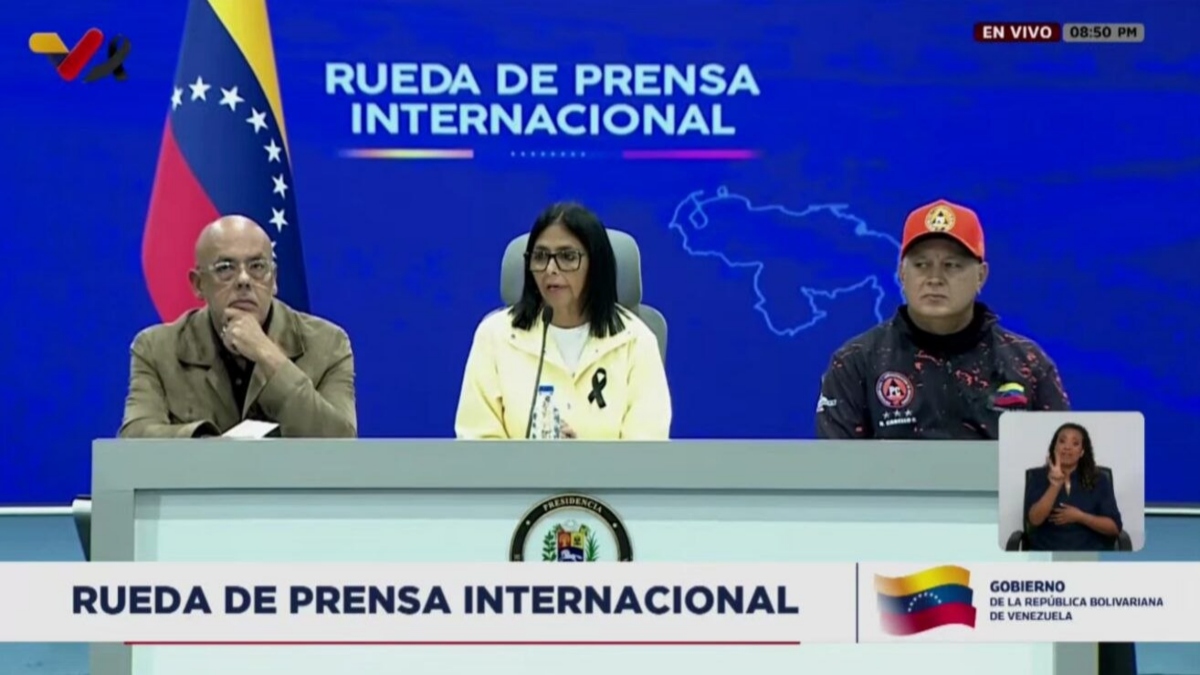 Presidenta (E) Delcy Rodríguez desmintió que el gobierno rechazara ayuda internacional