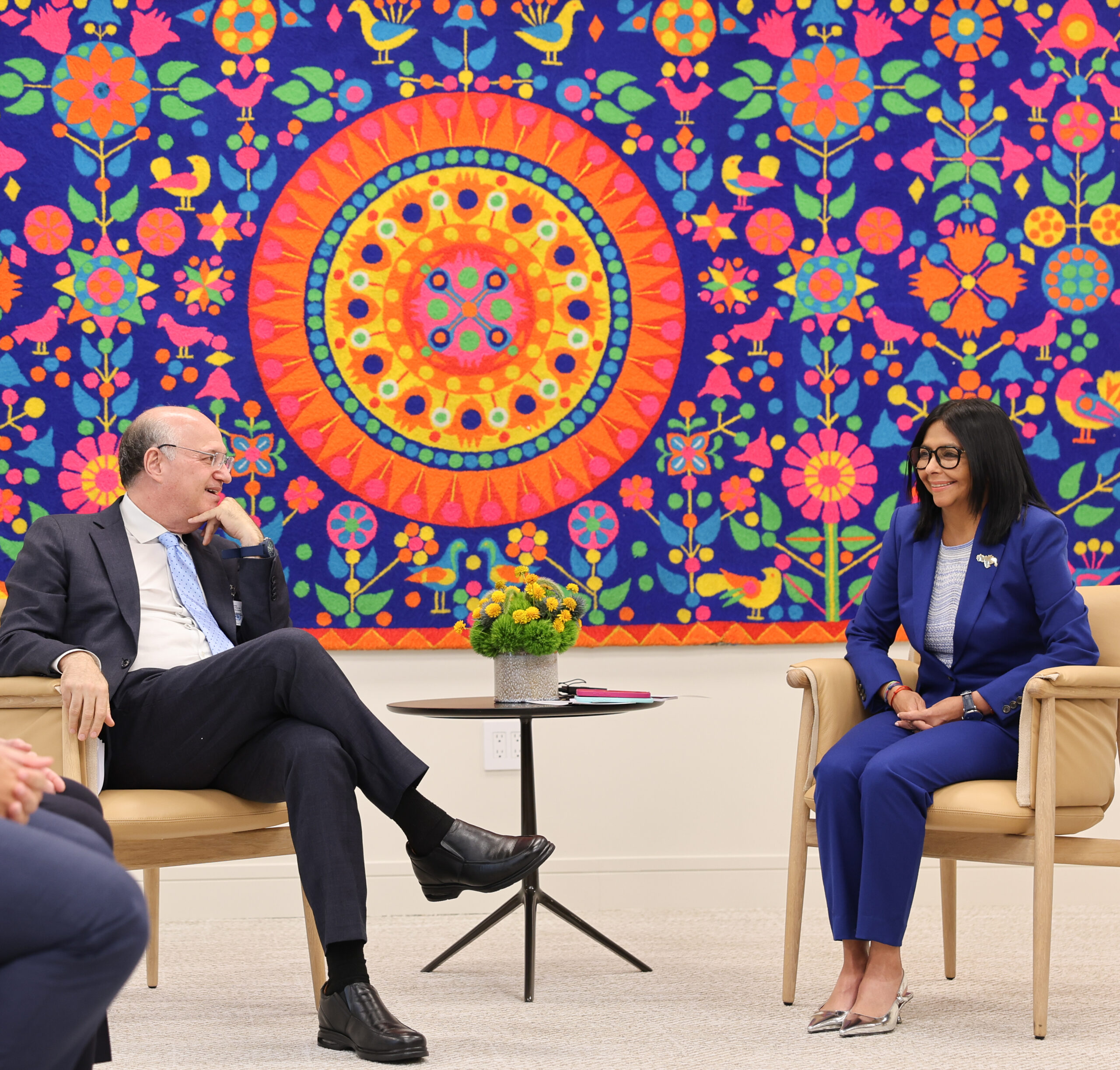 Presidenta Delcy Rodríguez se reune con autoridades del Banco Interamericano de Desarrollo en Nueva York