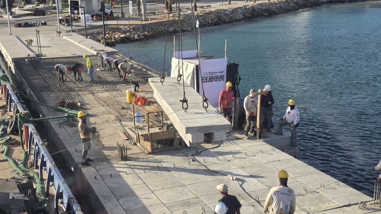 Avanza al 50 % la recuperación del Muelle de Pampatar