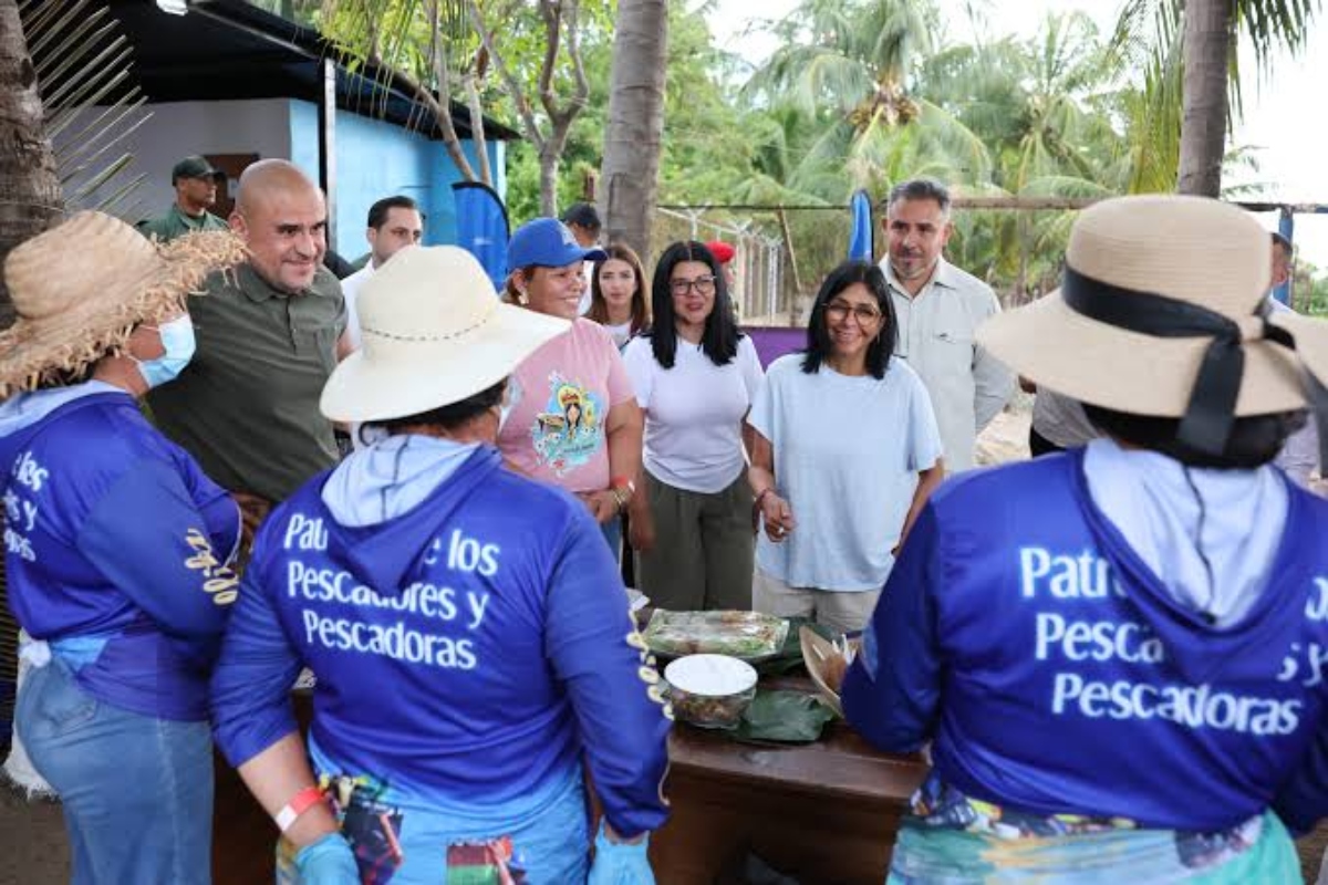 Presidenta Delcy Rodríguez visita la Planta Procesadora de Pescado «Mujeres del Mar» en Anzoátegui